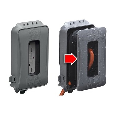 Raco Electrical Box Cover, 1 Gang Gang, Polycarbonate, Expandable; In-Use Cover Type ML500G